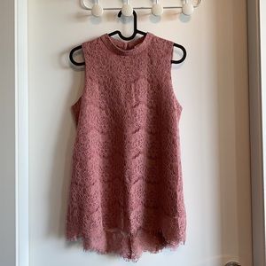 Rose+Olive / Rosy Mauve Lace Tank / US S / Like New